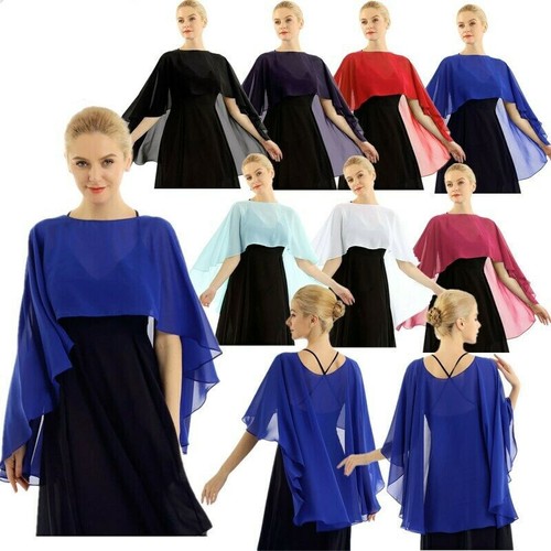 Damen poncho chiffon - poncho, stola