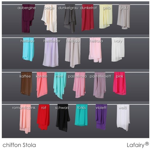 Chiffon stola schal 100den zum - chiffon,