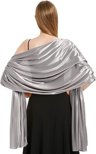 Damen stola satin 200x70cm - damen,