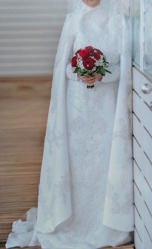 Brautkleid mit schleier - brautkleid, im